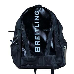 Breitling Original Novelty Black Embroidery Rucksack Bag Excellent Condition